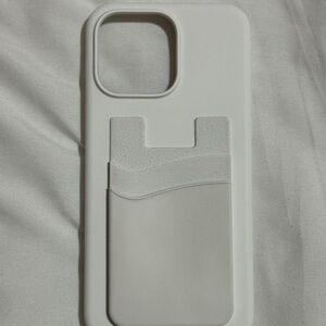 Apple White Phone Case with Card Slot